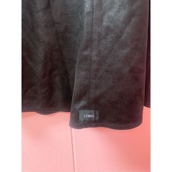 Thrills Womens Quarter Zip High Neck Sleeveless Bodycon Mini Dress Black Size 6 - Picture 8 of 10